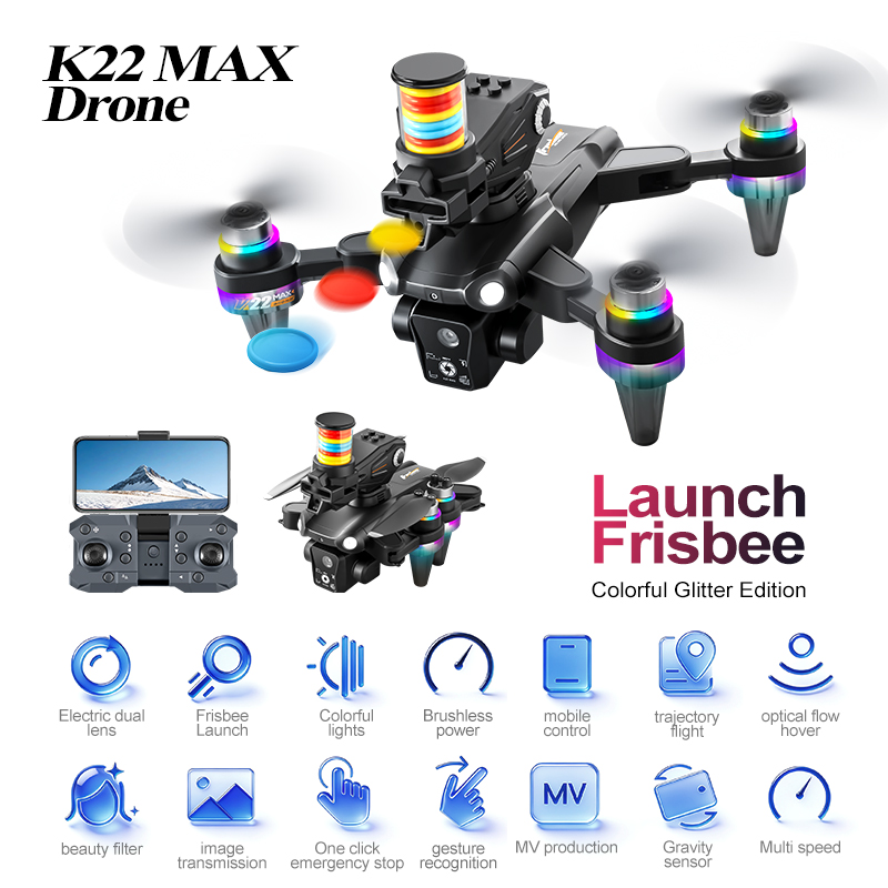 JCMO K22 MAX Frisbee Launch Dr - đánh giá và giá Drone Racing Camera
